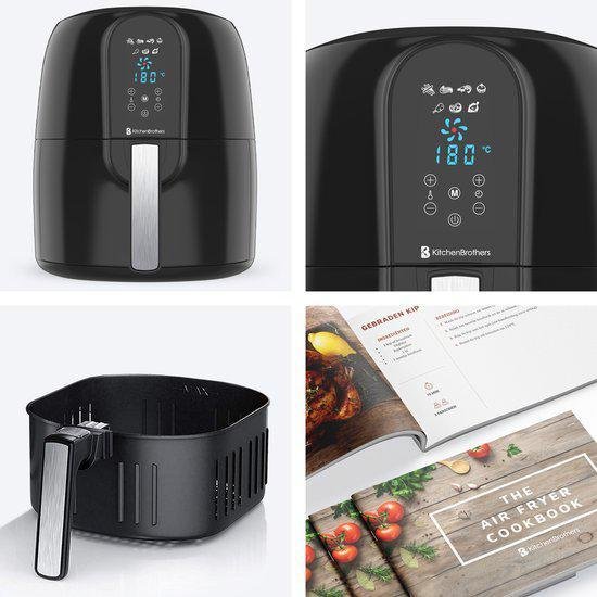 AIR FRYER DECAKILA À AIR DIGITAL 2PIÈCES 2,2LITRES NOIR KEEC035B