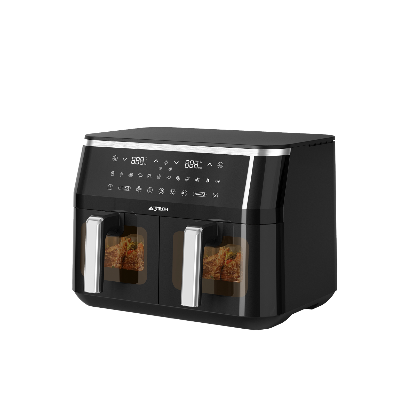AIR FRYER ASTECH 10LITRES DOUBLE COMPARTIMENT AF010BXB