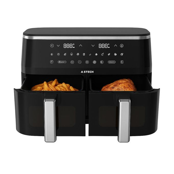 AIR FRYER ASTECH 10LITRES DOUBLE COMPARTIMENT AF010BXB