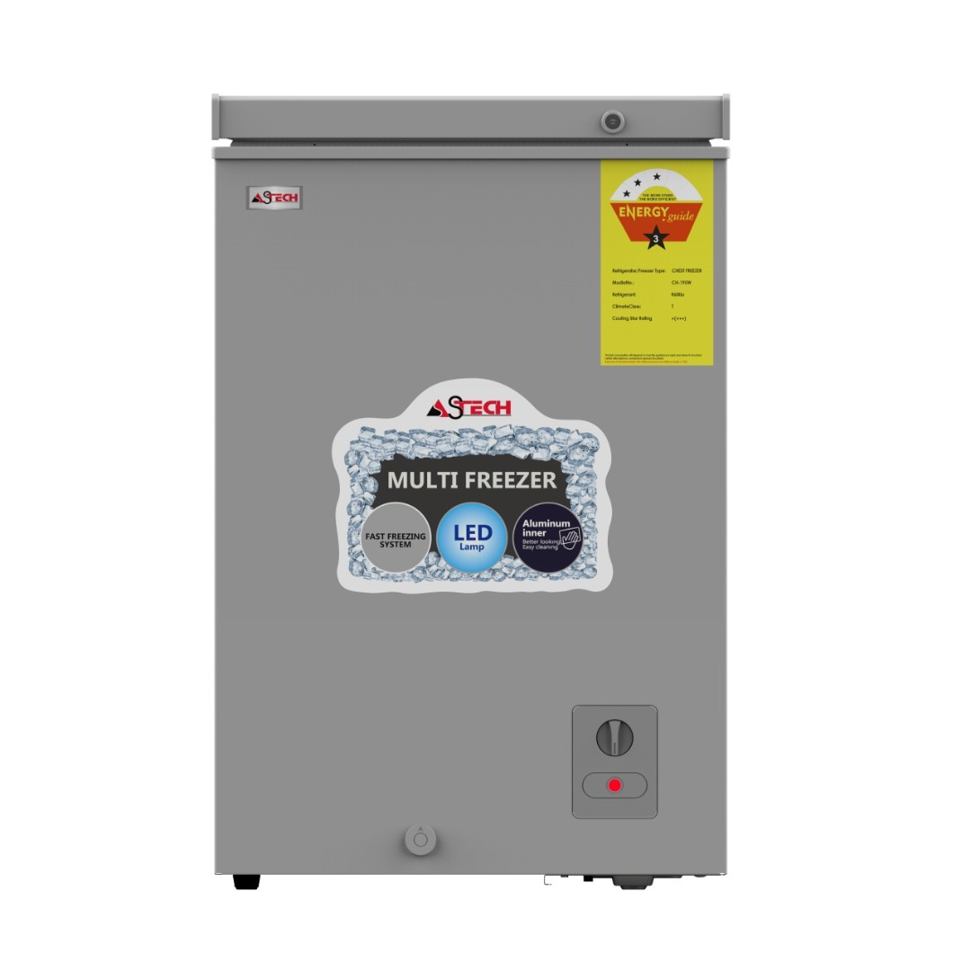 CONGELATEUR ASTECH HORIZONTAL 160LITRES GRIS CH160IG
