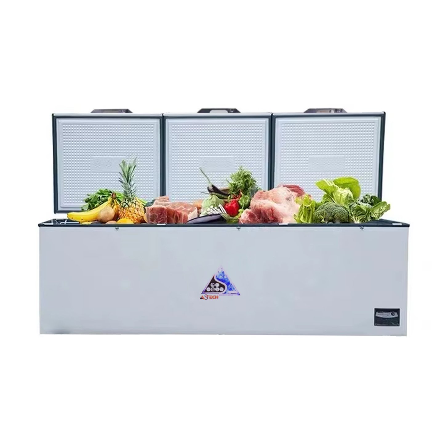 CONGELATEUR ASTECH HORIZONTAL 3PORTES 900LITRES GRIS CH920AC