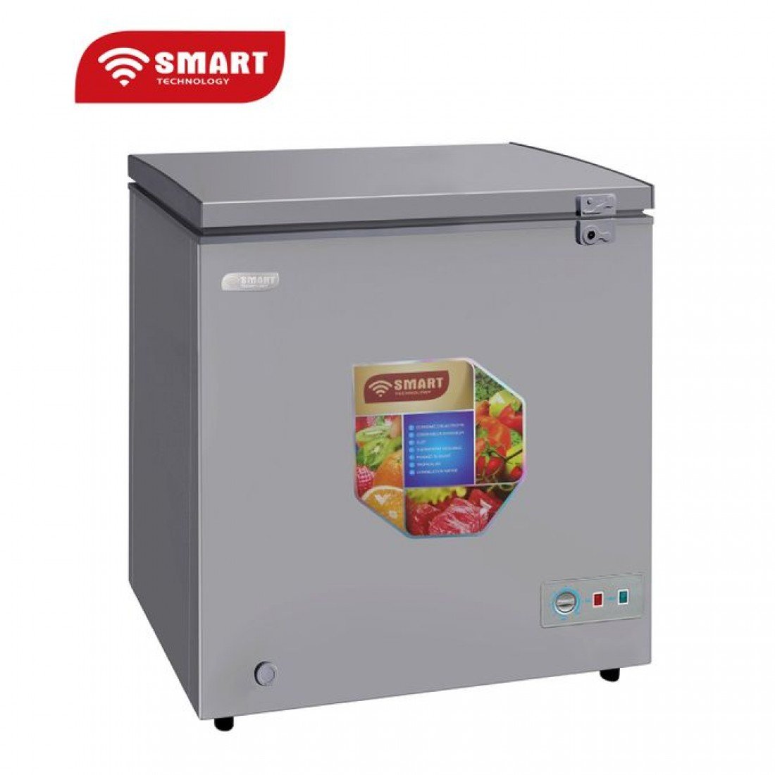 CONGELATEUR SMART TECHNOLOGY HORIZONTAL 250LITRES GRIS STCC255