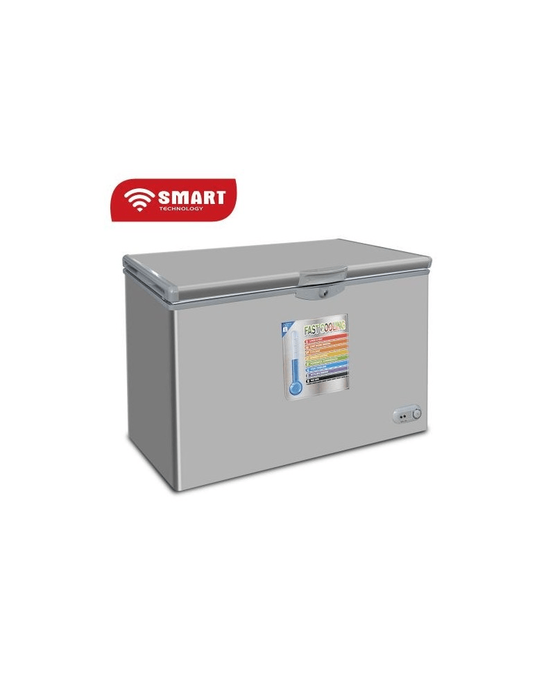 CONGELATEUR SMART TECHNOLOGY HORIZONTAL 400LITRES GRIS STCC385