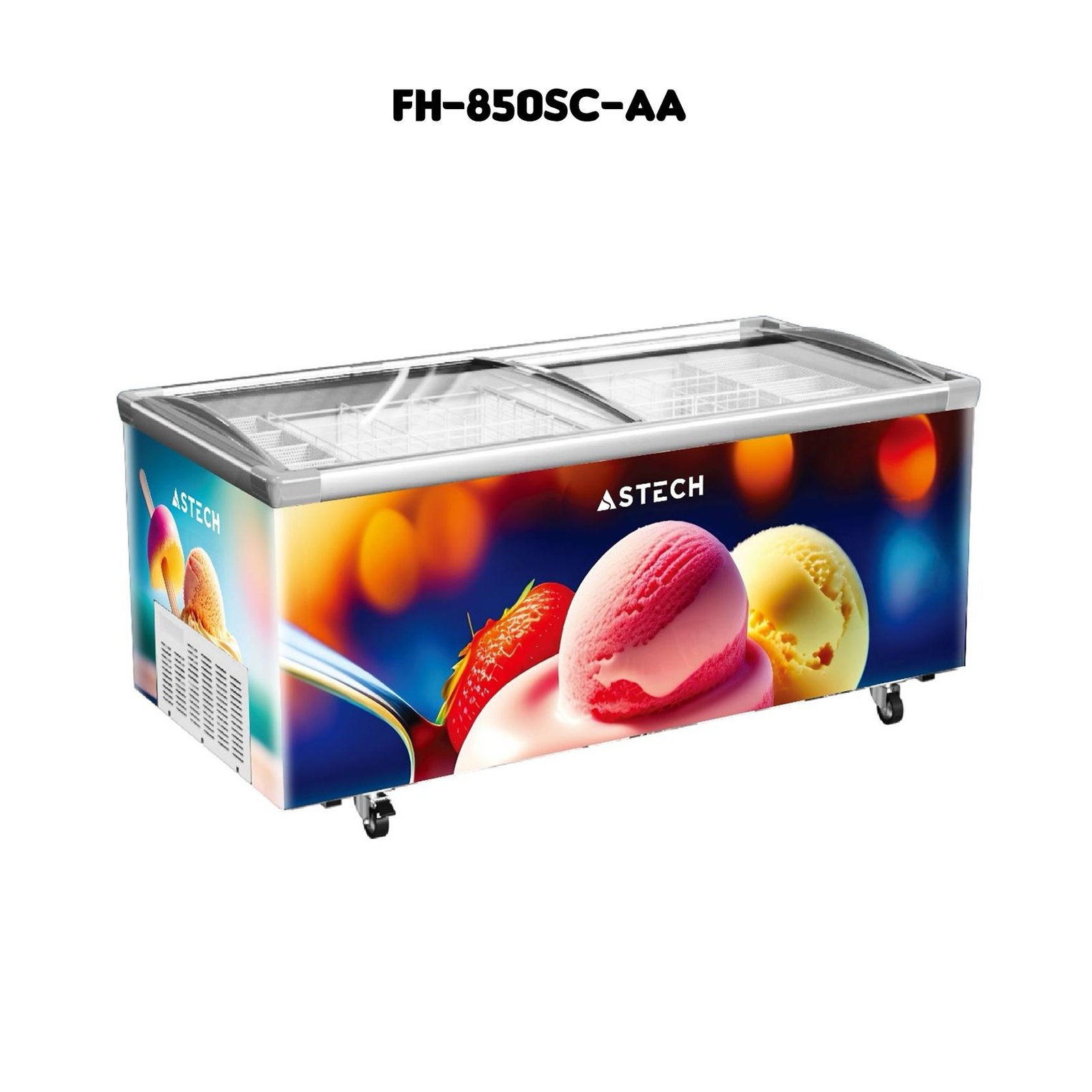 CONGÉLATEUR ASTECH HORIZONTAL 761 LITRES VITRINE NOFROST FH850SCAA