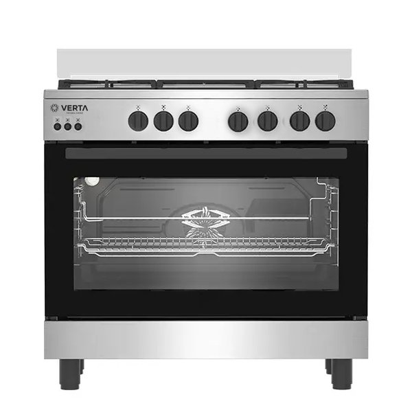 CUISINIERE VERTA 5FEUX 90X60 A GAZ GRIS 95NAGC-FM