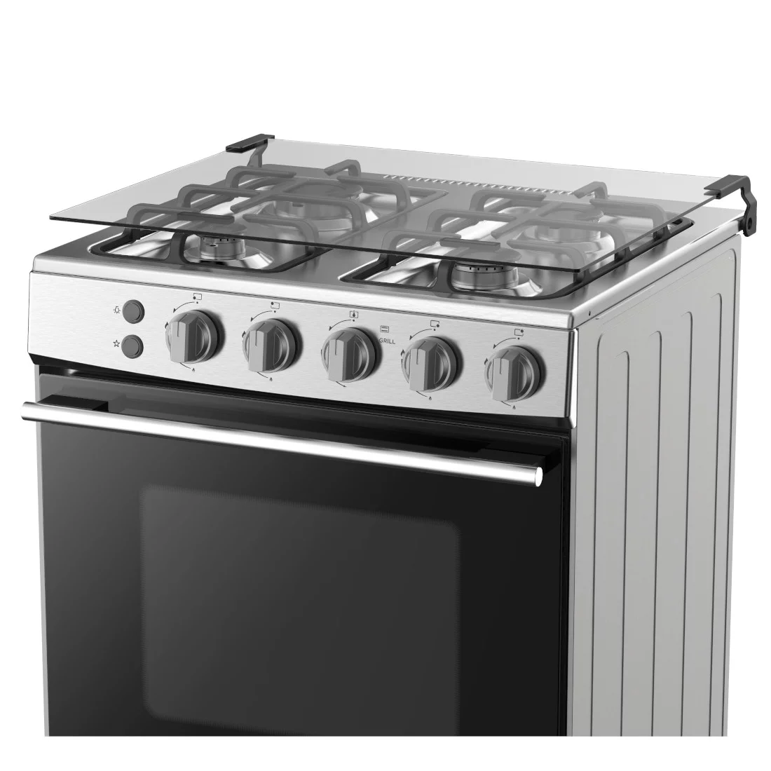 CUISINIERE HISENSE 4FEUX 60X60 A GAZ INOX HFG60121X