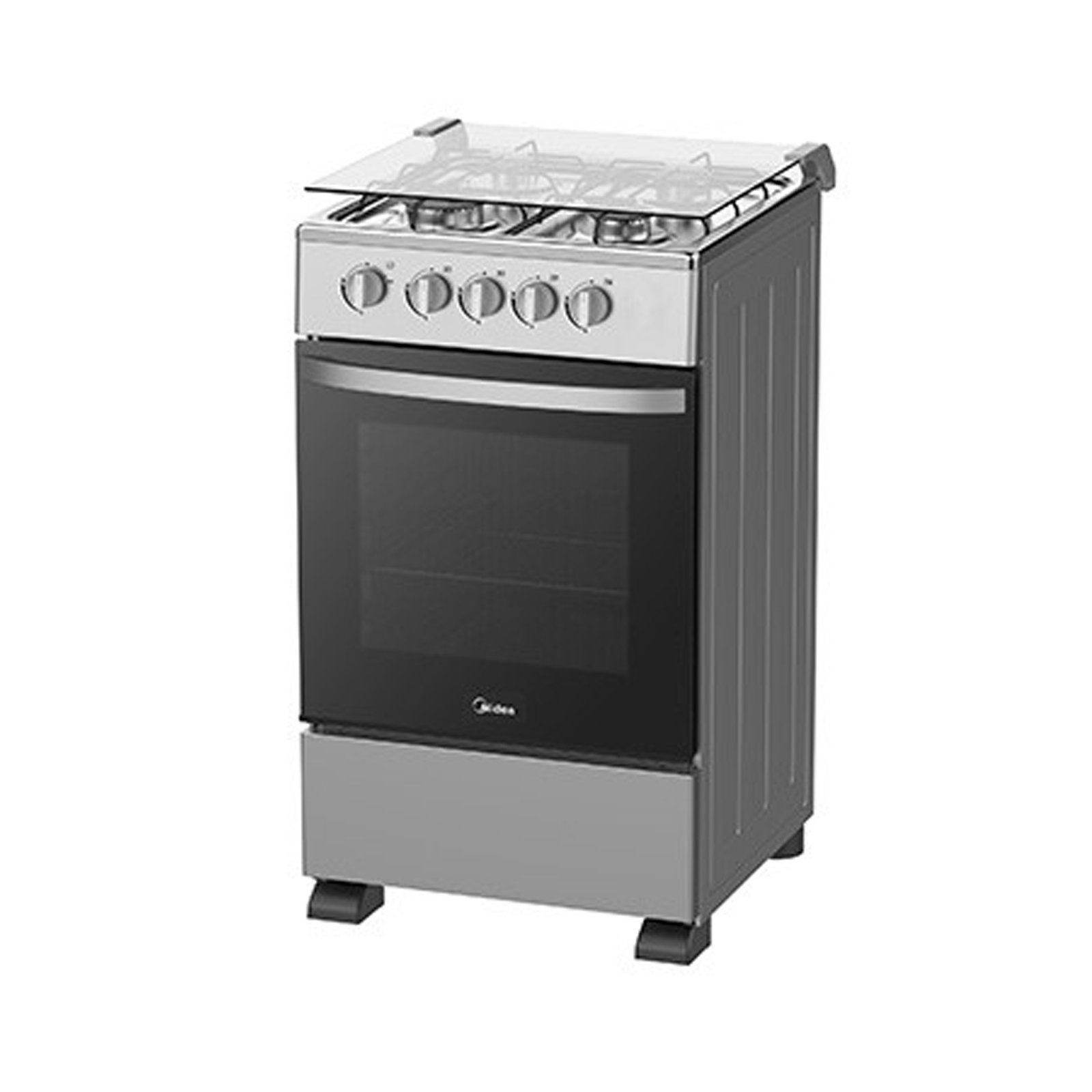 CUISINIERE MIDEA 4FEUX 50X55 GRIS SP5055T082SG