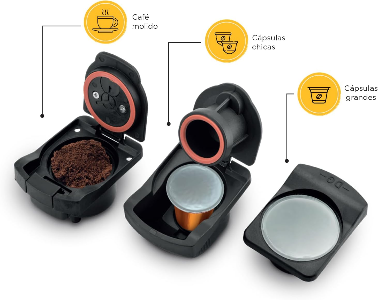 MACHINE A CAFE GERMANICA MULTI CAPSULES NOIR BLANC GECM10CAP