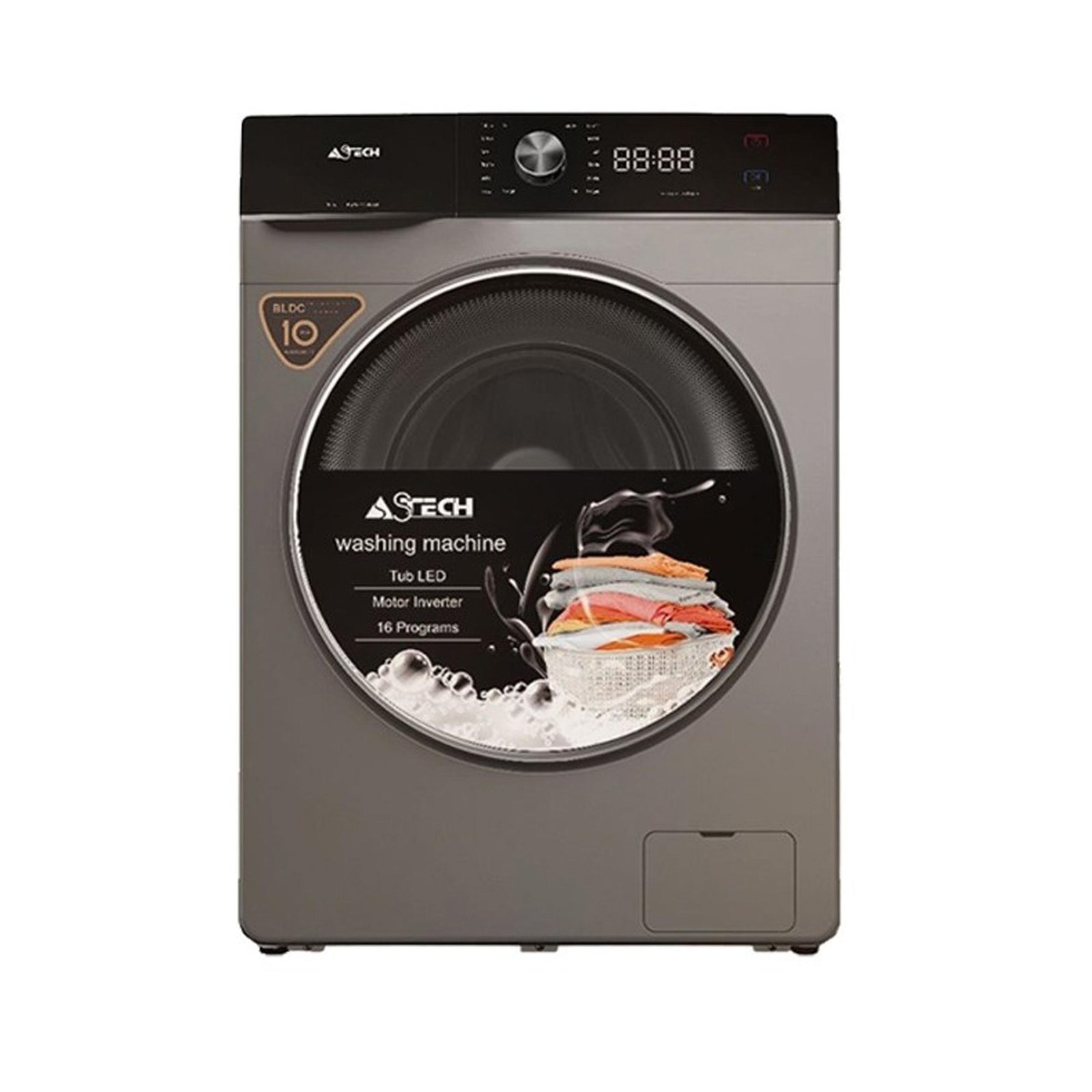 MACHINE À LAVER ASTECH 9KG INVERTER GRIS MLV90BN9INVLCD