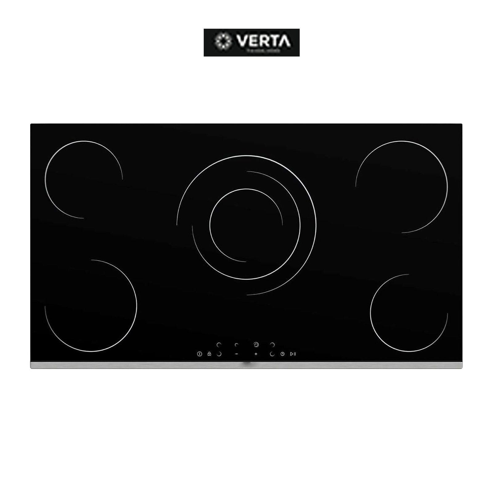 PLAQUE VERTA 5FEUX 90X60 VITROCERAMIQUE ELECTRIQUE NOIR MS293