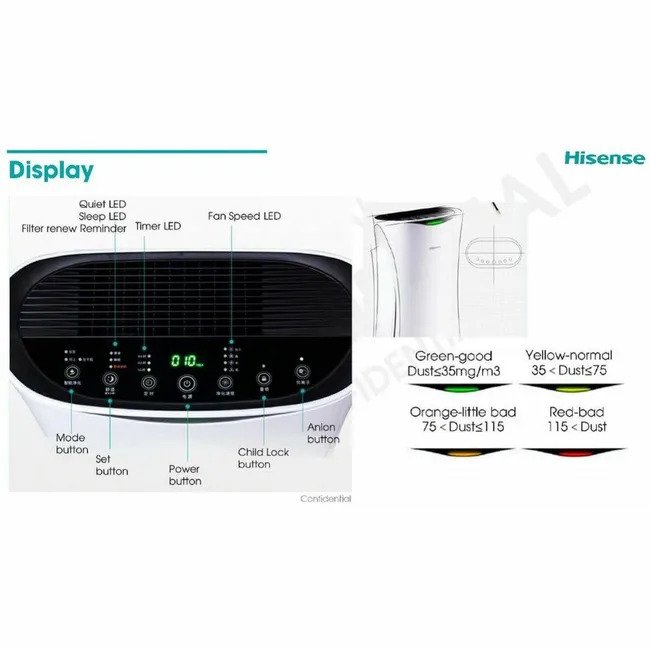 PURIFICATEUR D'AIR HISENSE AE15K4AF