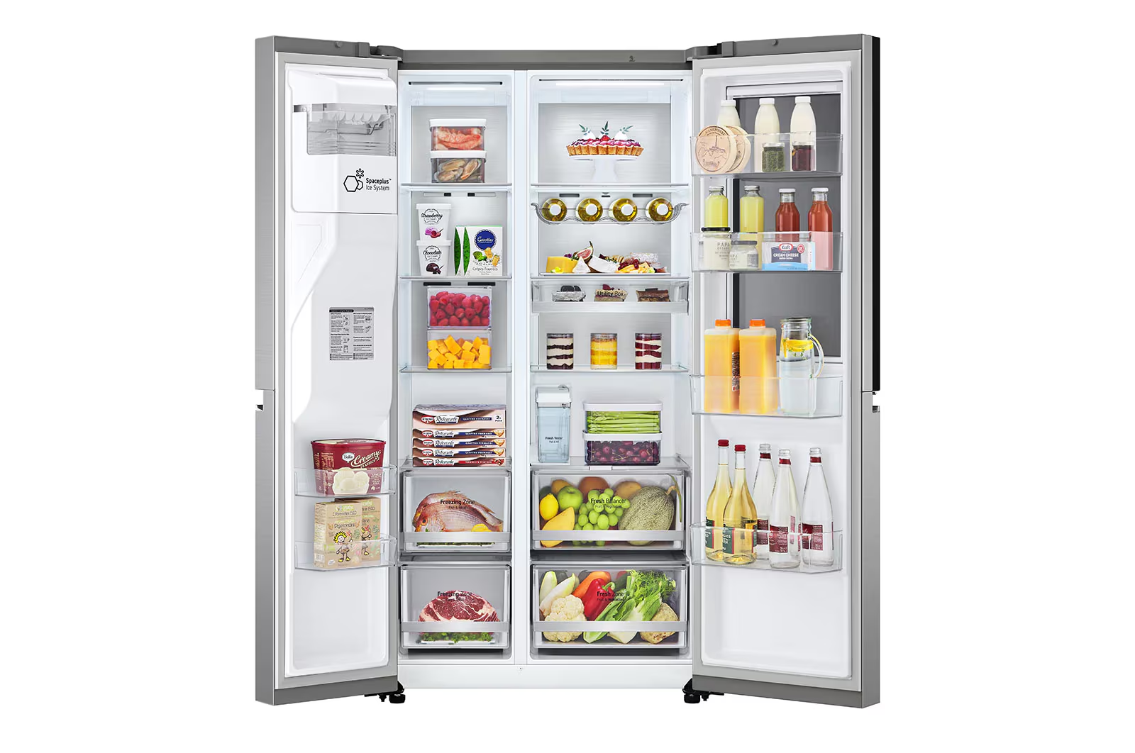 REFRIGERATEUR LG SIDE BY SIDE 2PORTES AVEC FONTAINE GRIS GCX257CSEW