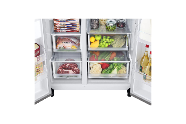 REFRIGERATEUR LG SIDE BY SIDE 2PORTES GRIS GCB257 JLYL