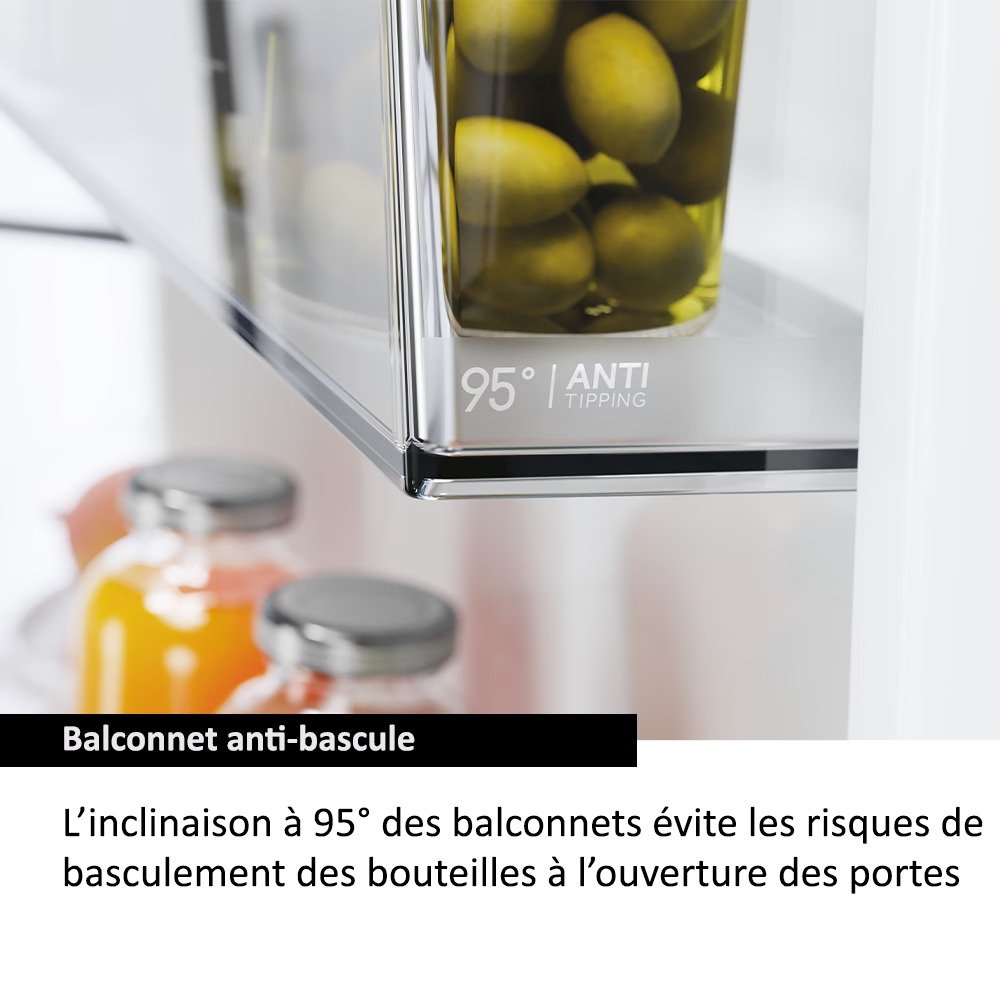 REFRIGERATEUR HAIER SIDE BY SIDE 2PORTES DISTRIBUTEUR GLACON GRIS HSW59F18EIMM