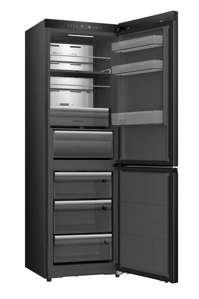 REFRIGERATEUR HISENSE COMBINE 3TIROIRS 370LITRES NOFROST INVERTER NOIR RB5K330GSFE