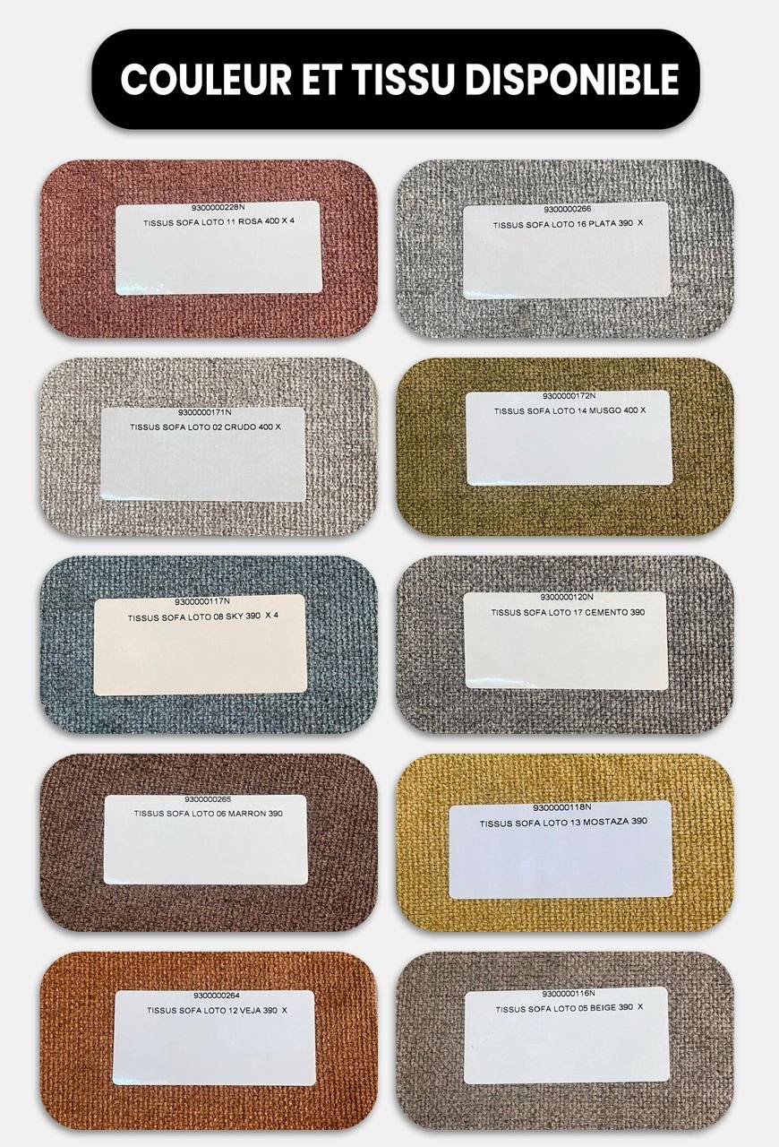 SALON CANAPÉ 7 PLACES COULEUR AU CHOIX RELAX