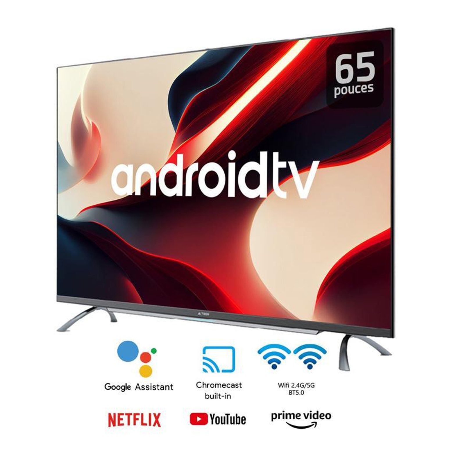 TELEVISEUR ASTECH 55' QLED SMART GOOGLE TV 4K 55GX350QD