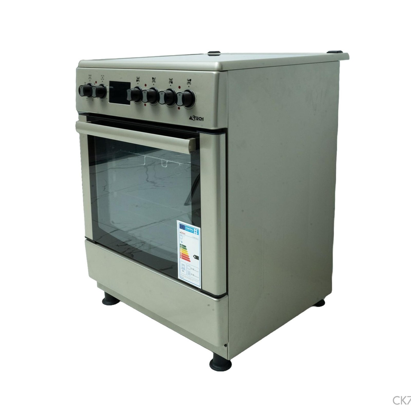 CUISINIÈRE ASTECH FOUR ÉLECTRIQUE AVEC 4 FEUX GAZ