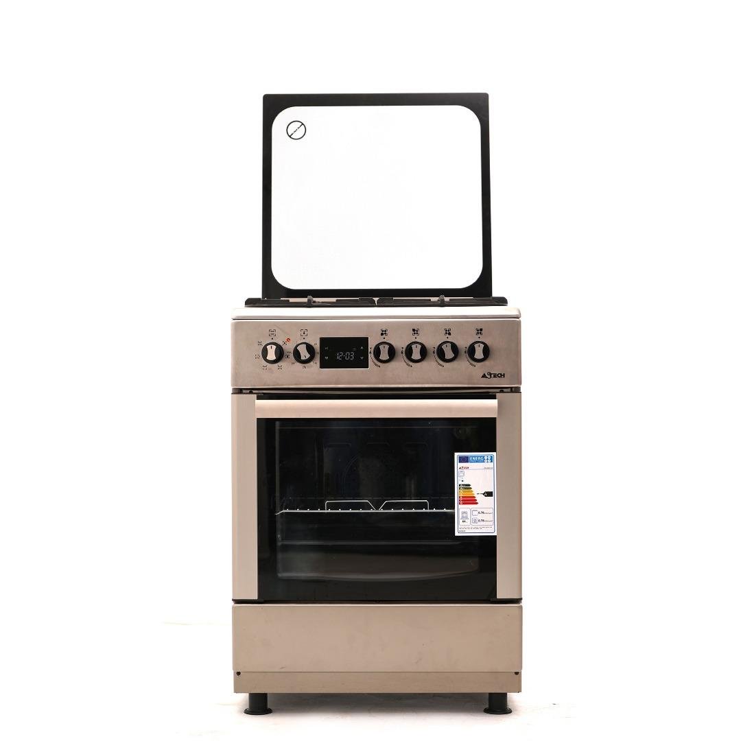 CUISINIÈRE ASTECH SPÉCIAL BLANC 4 GAZ + FOUR